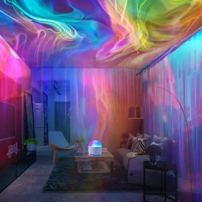 Rotating Water Ripple Night Light Aura Lamp