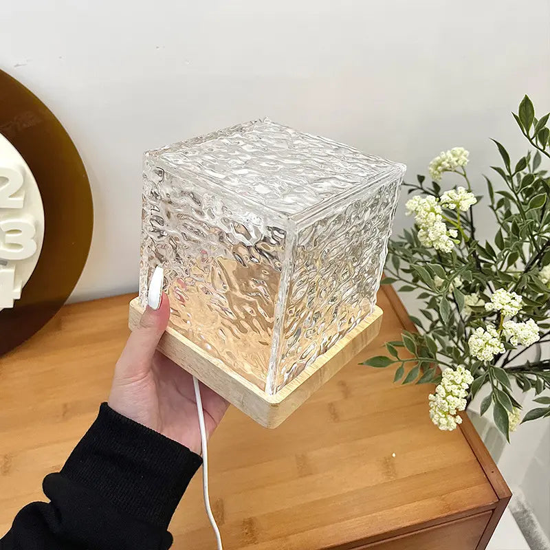 Rotating Water Ripple Night Light Aura Lamp