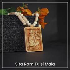 Original & Natural Wood Tulsi Kanthi Mala With Hanuman ji Locket Pendant (Pack of 2)